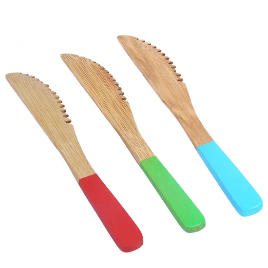 Personalice el cuchillo de bambú para bebés para acampar