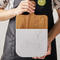 Tabla de cortar de mármol de Acacia con forma de paleta, tabla de queso, tabla de Pizza para uso doméstico