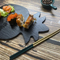 Fuente de queso de pizarra con forma de piña para carne/fruta/sushi
