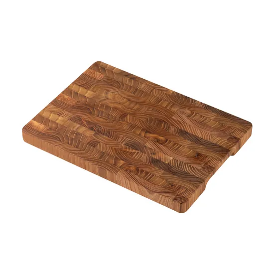Tabla de cortar de madera de teca de grano final, tabla de cortar de cocina