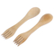 Suministro de tenedor y cuchara de bambú reutilizables del juego de Spork de bambú