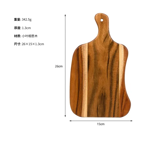 Tabla de servir de madera de acacia para carne, verduras, frutas, queso, embutidos