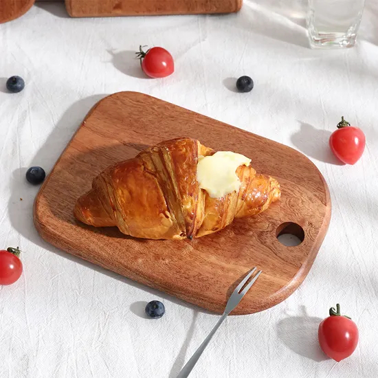 Productos de cocina Juego de 3 tablas de cortar de madera de ébano con orificio para colgar
