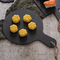 Tablero/bandeja/placa de servicio de pizarra negra con forma hexagonal con mango de metal