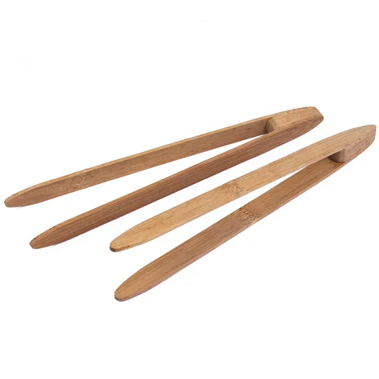 Pinzas de Madera de Bambú para Charcutería, Tostadora, Alimentación y Cocina