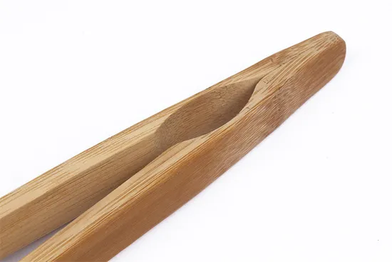 Pinzas largas de bambú para barbacoa para cocinar