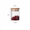 Tarro de almacenamiento de vidrio de borosilicato con tapa de bambú para nueces, galletas, dulces, café, envasado de alimentos