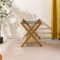 Portaequipajes plegable de bambú y madera de pie para habitación de hotel, portaequipajes para almacenamiento de equipaje.