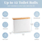 Cesta de almacenamiento de papel higiénico de baño de color blanco