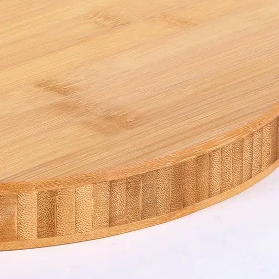 Tabla de cortar de bambú redonda gruesa de 3 cm, tabla de cortar de carnicero