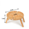 Mesa de picnic al aire libre de bambú de forma ovalada con soporte de vidrio para parque, playa, camping, cama