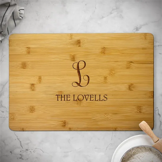 La cocina equipa la tabla de cortar vegetal de bambú de encargo de la tajadera del rectángulo con el logotipo de Lasering