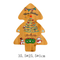 Tablero de bambú de encargo del queso del tablero de la porción de la tabla de cortar de la forma del árbol de navidad