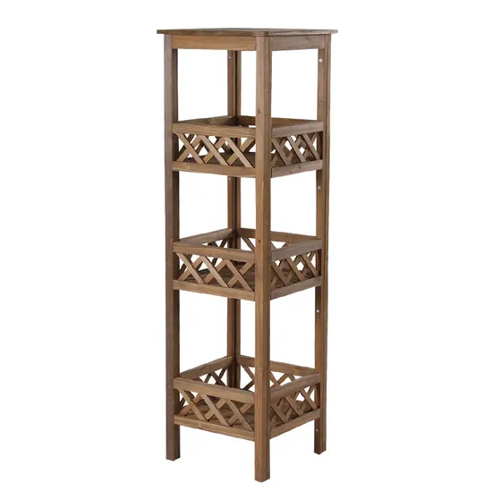 Soporte de almacenamiento multicapa para jardín, estante de exhibición, soporte de madera para plantas para balcón, pasillo y jardín