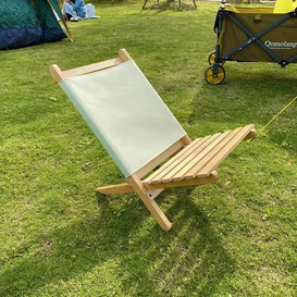 Silla relajante portátil plegable de madera de haya, silla de Camping para terraza, jardín, patio trasero y césped, hoguera (haya)