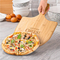 Tabla de servir para cortar pizza de bambú de 15,7x11,2 pulgadas