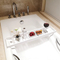 Mesa de bandeja de bañera de bambú de color blanco para baño