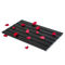 Alfombra grande de bambú de color negro para baño