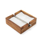 Servilletero de madera de acacia con barra central de acero inoxidable ponderada