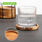 Posavasos de madera de acacia redondos respetuosos del medio ambiente personalizados con soporte para una vida verde