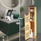 Estante de papel higiénico de bambú, organizador de baño, soporte de papel higiénico