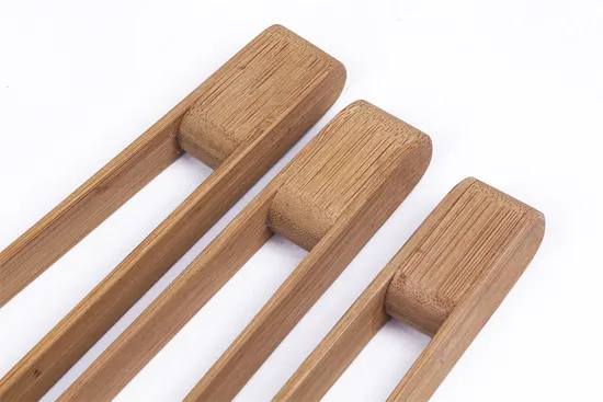 Juego de pinzas para tostadas de bambú para cocinar en la cocina