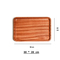 Vajilla para el hogar, bandeja de madera de ébano rectangular para servir, para té/filete