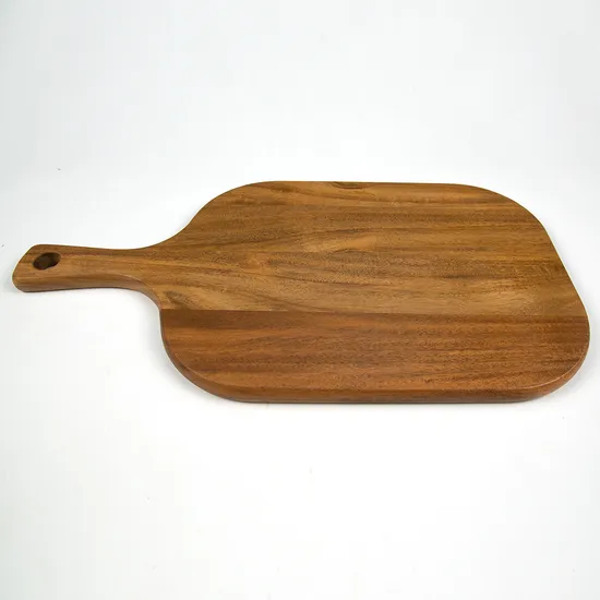Bandeja para servir alimentos de madera de acacia con ranura DIP