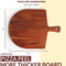 Tabla de cortar de madera para servir pizza con forma de paleta