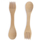 Suministro de tenedor y cuchara de bambú reutilizables del juego de Spork de bambú