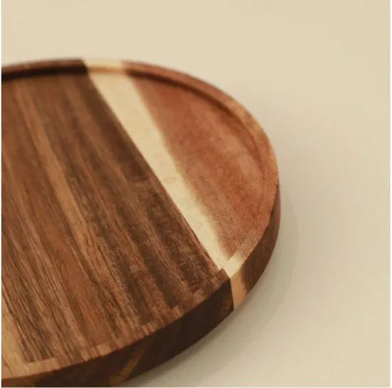 Juego de platos giratorios de madera de Acacia para servir Lazy Susan para comida