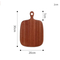 Juego de 3 tablas para servir de madera de ébano con forma de paleta y mango