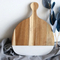 Elegant Marble - Tabla de quesos de madera con incrustaciones y mango