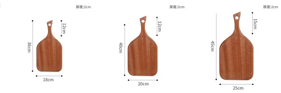 Tabla de cortar de madera orgánica personalizada, juego de 3 para uso doméstico