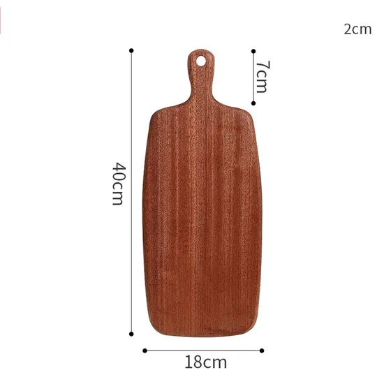 Juego de tablas de cortar de madera de ébano de doble cara con orificio para colgar