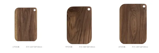 Tabla de cortar de madera de nogal con forma de bolsa, tabla para servir