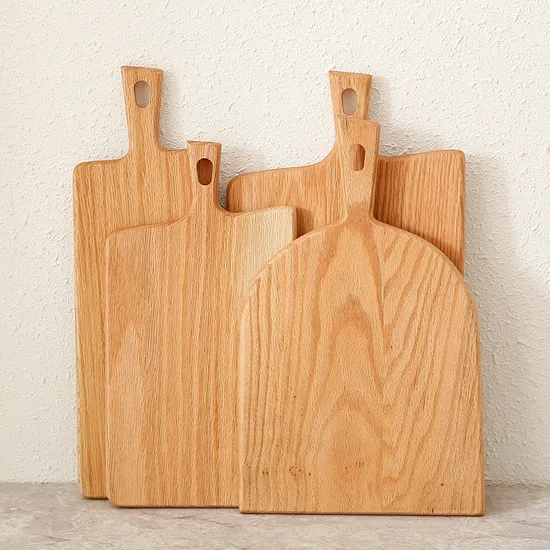 Tabla de cortar de madera de roble rectangular orgánica para cocina