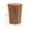 Cesta de basura de madera de acacia ecológica con tapa