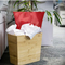 Cesta de basura de bambú abierta rectangular para el hogar