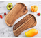 Elegante juego de platos llanos de madera de acacia para una cena moderna