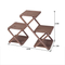 Estante de flores de madera Triangular móvil y plegable, soporte de exhibición para plantas, exterior e interior