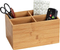 Caja Organizadora de Bambú con 3 Compartimentos - Caja de Almacenamiento, Cesta de Baño