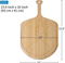 Tabla de cortar de bambú ligera de la pizza de la bandeja de la pizza de la cáscara de la pizza de la pulgada elegante elegante 21X14