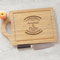 Juego de 2 tablas de cortar de madera de bambú personalizadas rectangulares de doble cara para carne/frutas/verduras