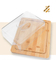 Soporte para mantequilla de bambú, soporte para pasteles, bandeja para mantequilla con tapa transparente