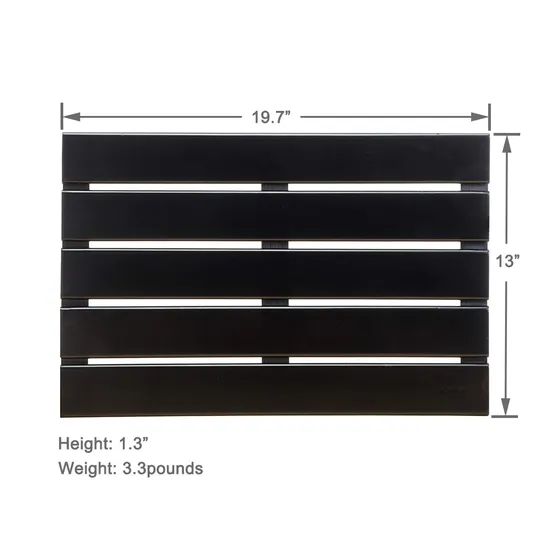 Estera de baño de bambú del hogar del color negro para el cuarto de baño
