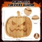 Bandeja de madera con plato de bambú GOST de calabaza de Halloween para cena/frutas/meriendas/postres/dulces