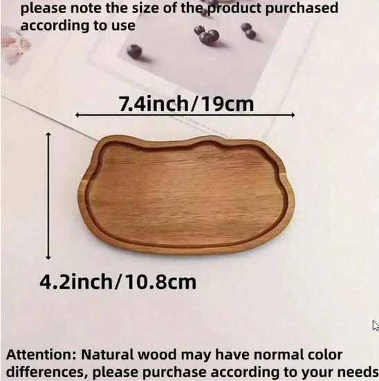 Bandejas para servir de madera de acacia Incha de 11,9x4,1 para decoración del hogar, comida y embutidos