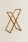 Toallero plegable de madera de Acacia para baño, estante de secado, estantes colgantes de madera