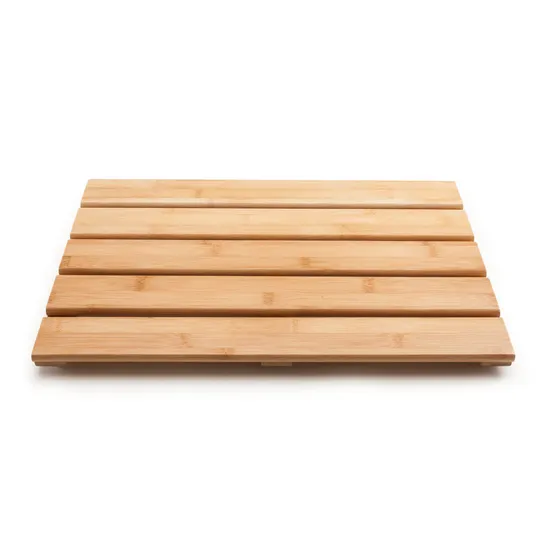Alfombrilla de baño de bambú antideslizante, alfombrilla de ducha para baño
